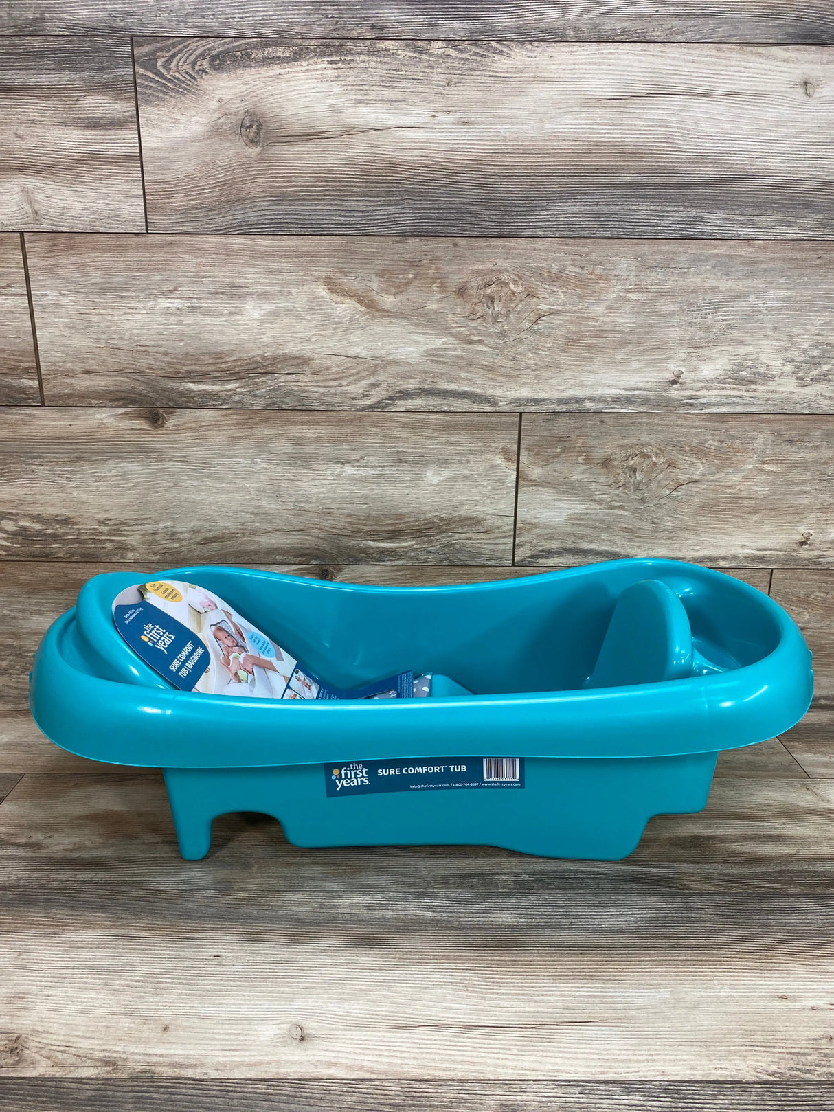 NEW The First Years Sure Comfort Newborn-to-Toddler Tub w/ Sling Teal