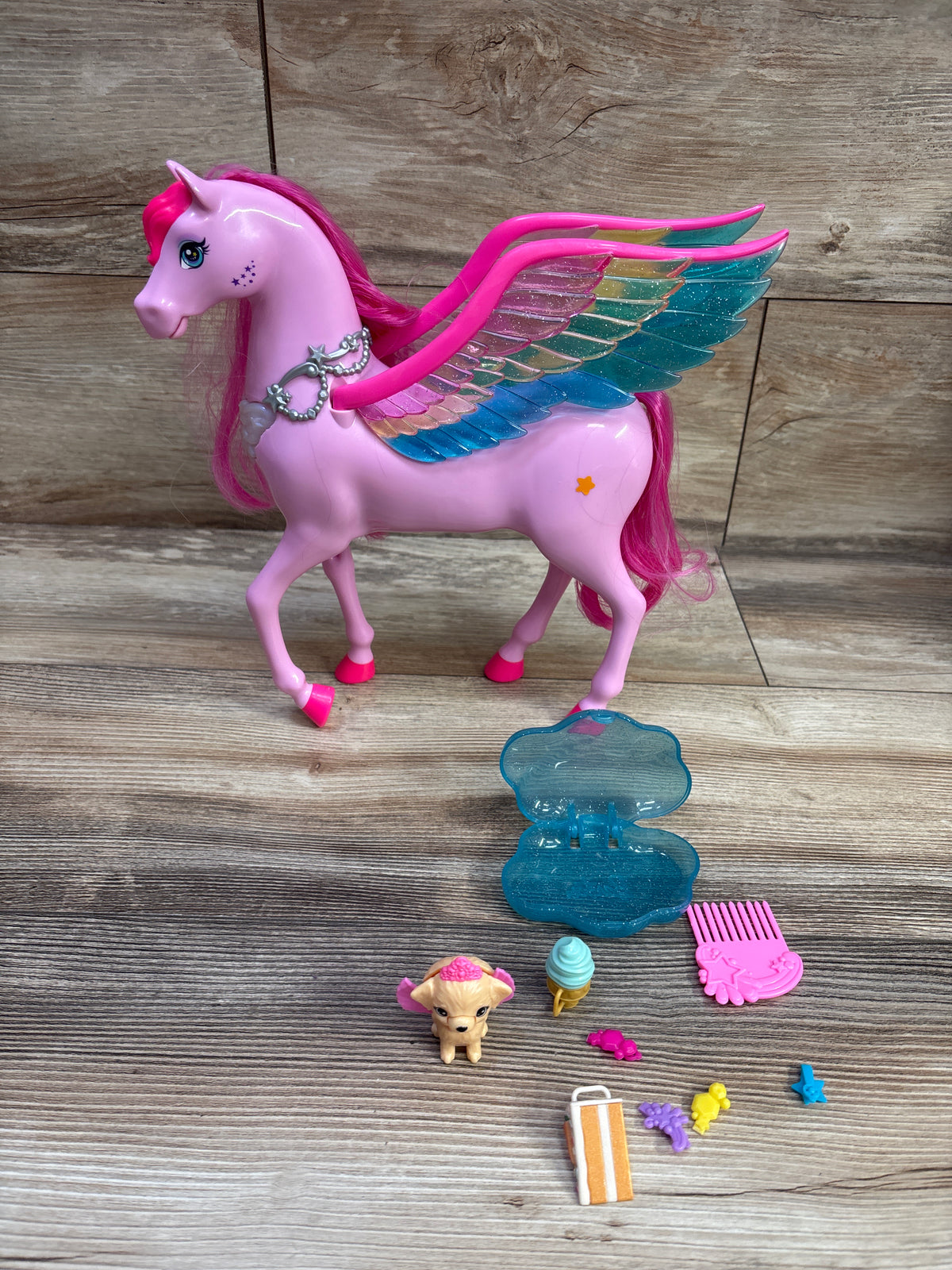 Barbie A Touch of Magic Pink Pegasus Toy With Accessories