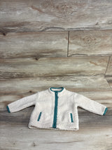 Cat & Jack Full Zip Sherpa Lined Jacket Ivory sz 6-9m