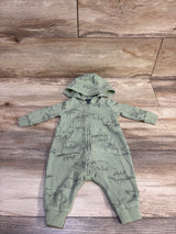 Carter's Waffle Knit Hooded Coverall Green sz 3m