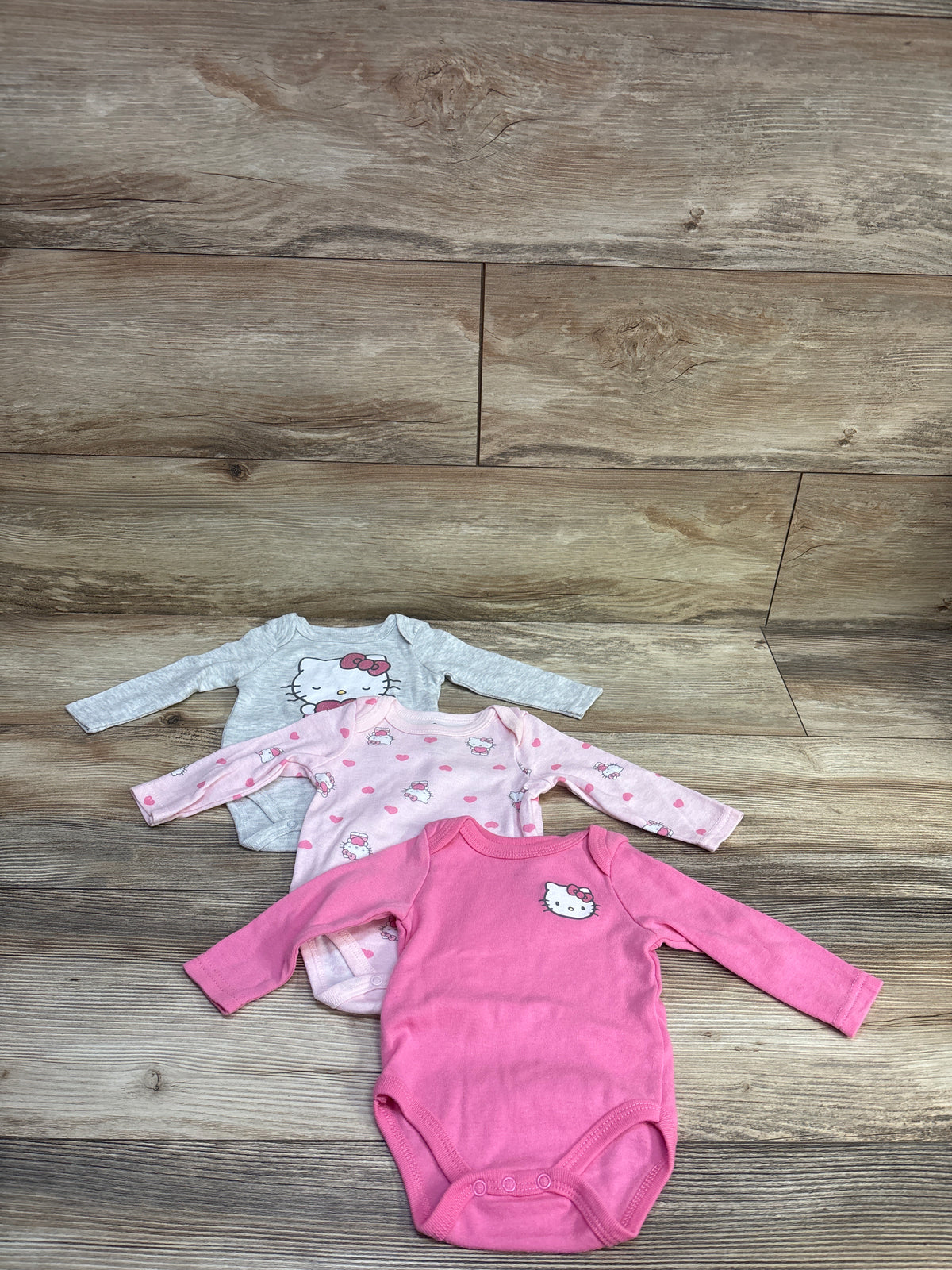 Hello Kitty 3pk Bodysuit Set Pink sz 6m