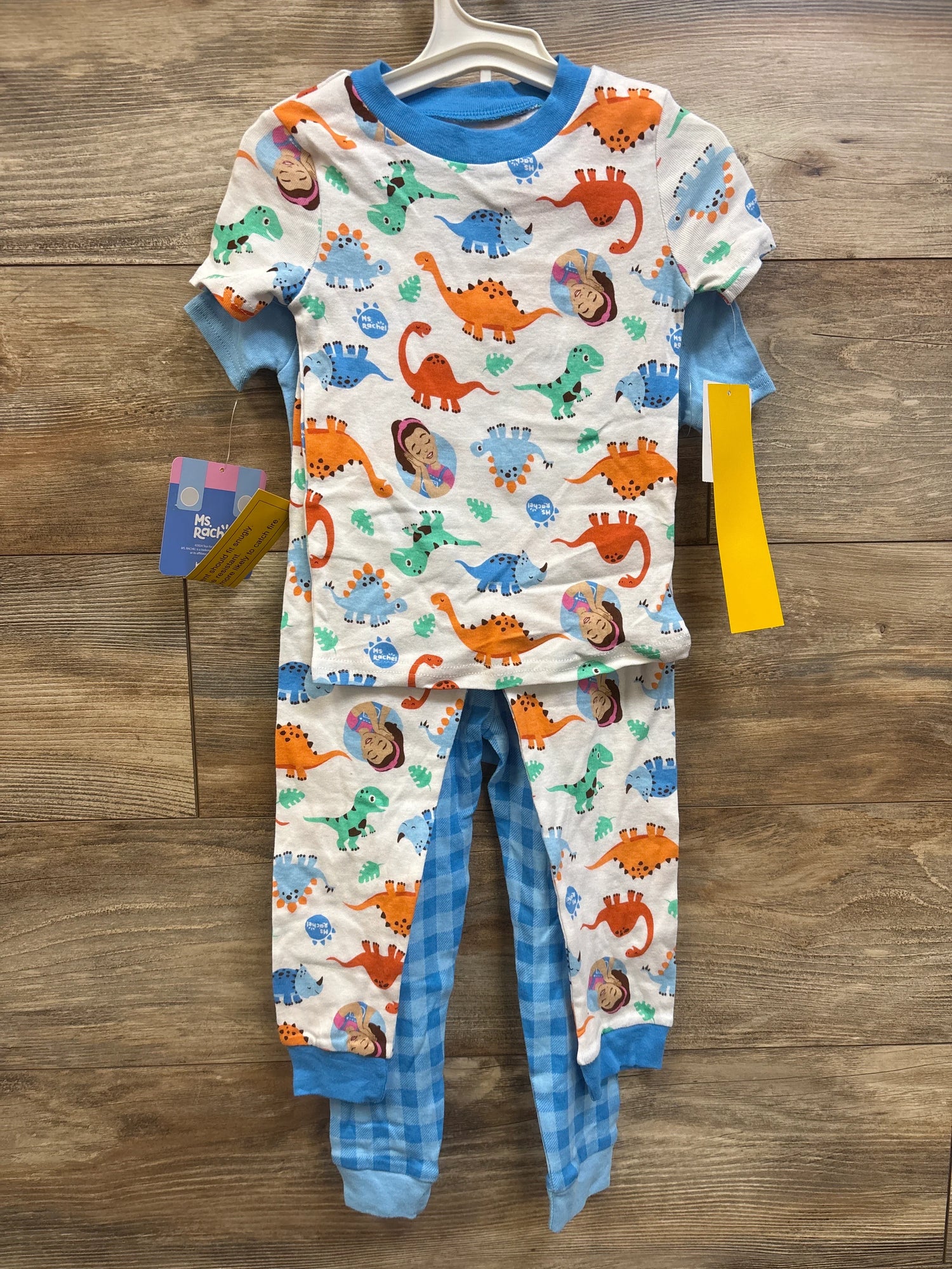 NEW Ms Rachel 4pc Snug Fit Pajama Set Blue sz 4T