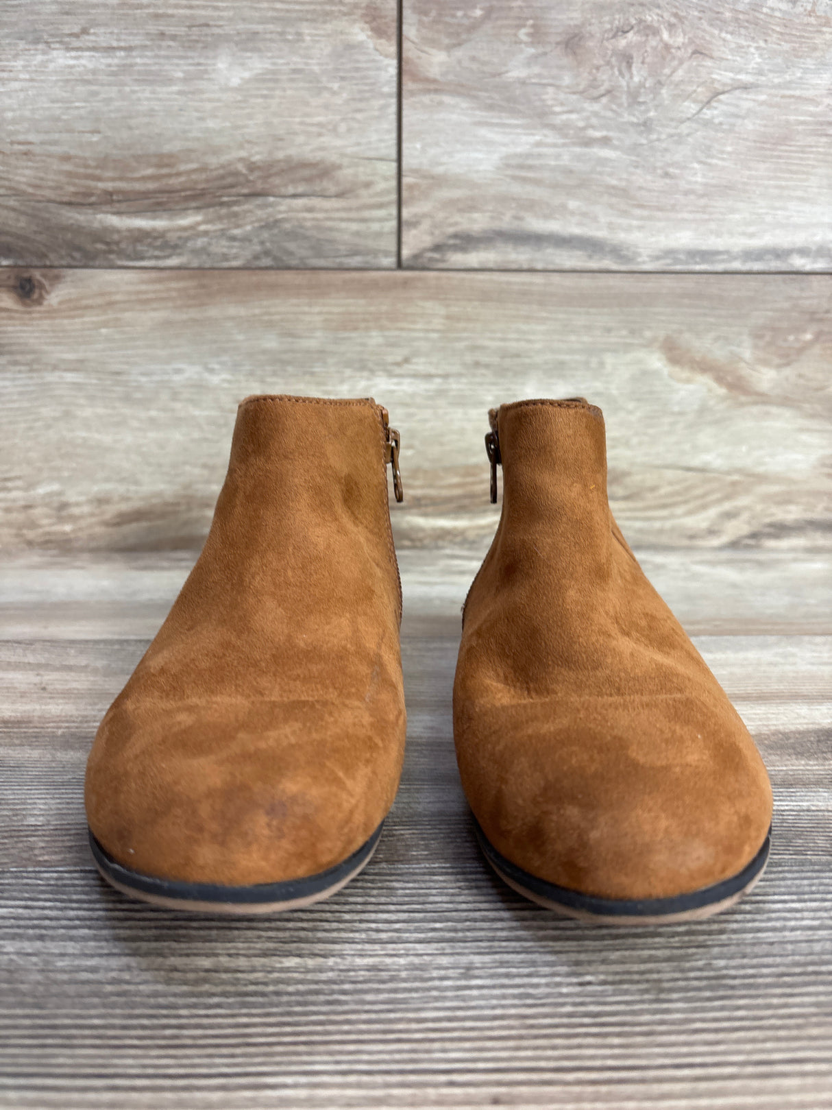 NEW Cat & Jack Penelope Zipper Booties Cognac sz 4Y