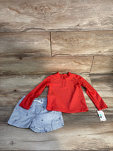 NEW Just One You 2pc Quarter Zip Rash Guard Set Red sz 2T