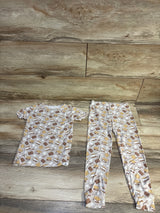 Sweet Bamboo Smores 2pc Pajama Set Beige sz 4T