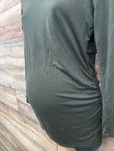 Emma's Expressions Maternity Ruched Shirt Emerald sz Large