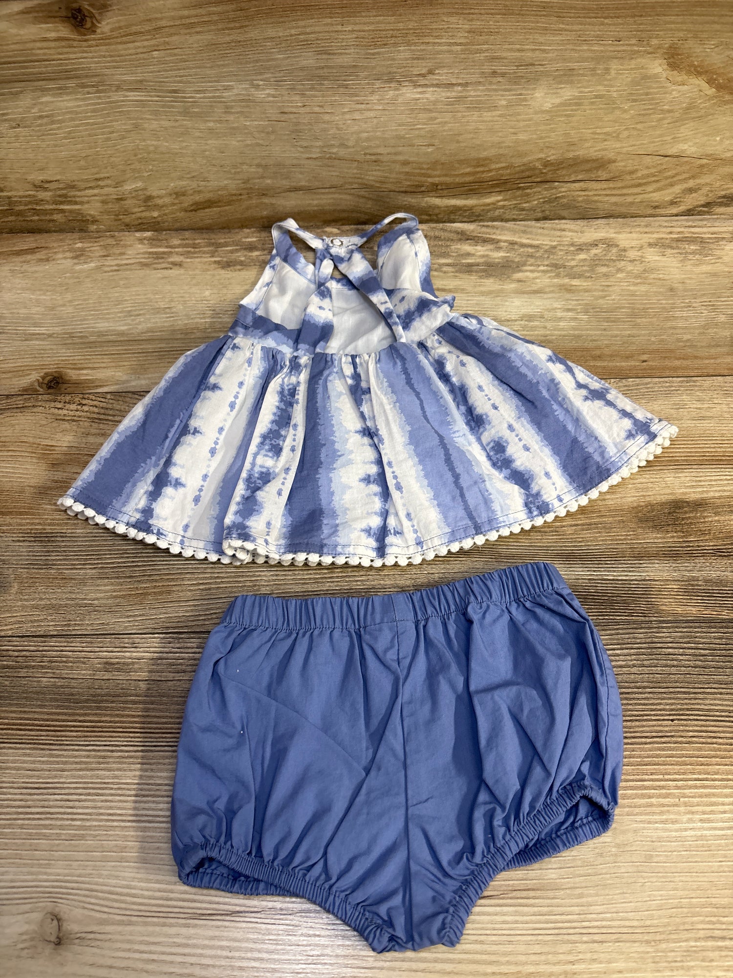Max Studio 2pc Tunic & Bloomers Blue sz 6-9m
