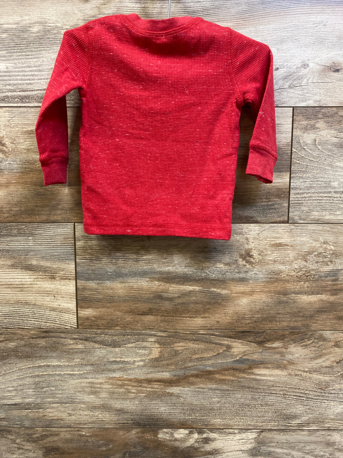Jumping Beans Waffle Knit Henley Shirt Red sz 12m