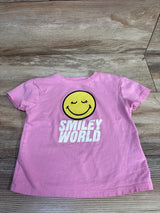H&M Smiley Shirt Pink sz 3-4T