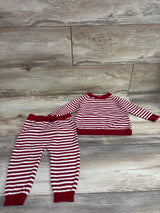 Carter's 2pc Knit Striped Shirt & Pants Set Red sz 12m