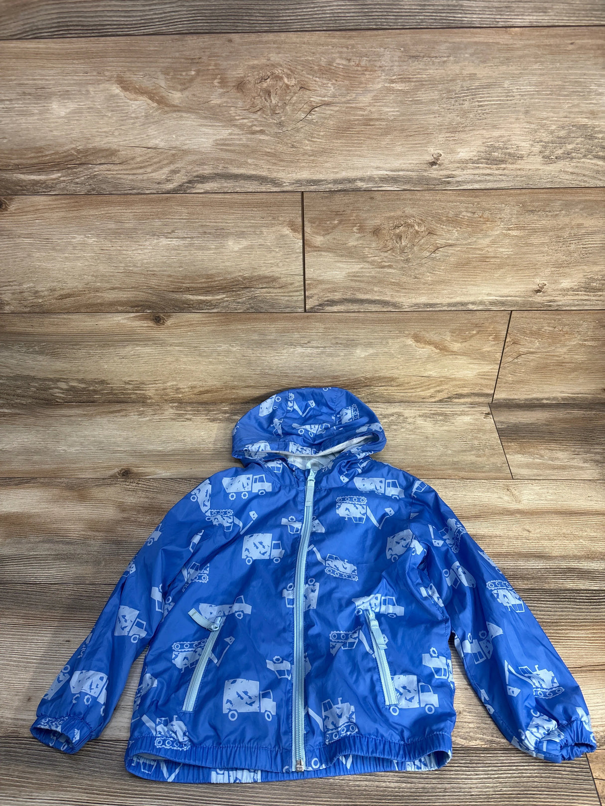 Cat & Jack Truck Print Wind Breaker Blue sz 5T