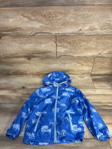 Cat & Jack Truck Print Wind Breaker Blue sz 5T