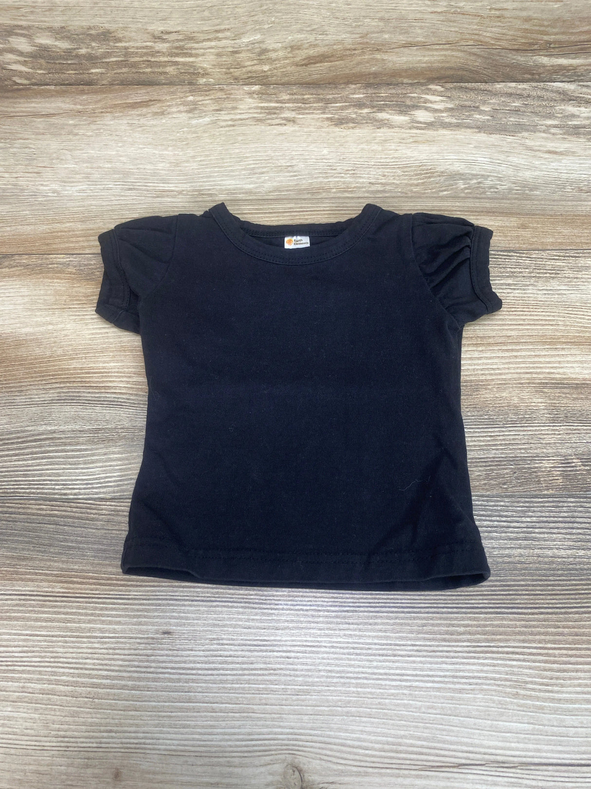 Earth Elements Solid Shirt Black sz 3-6m