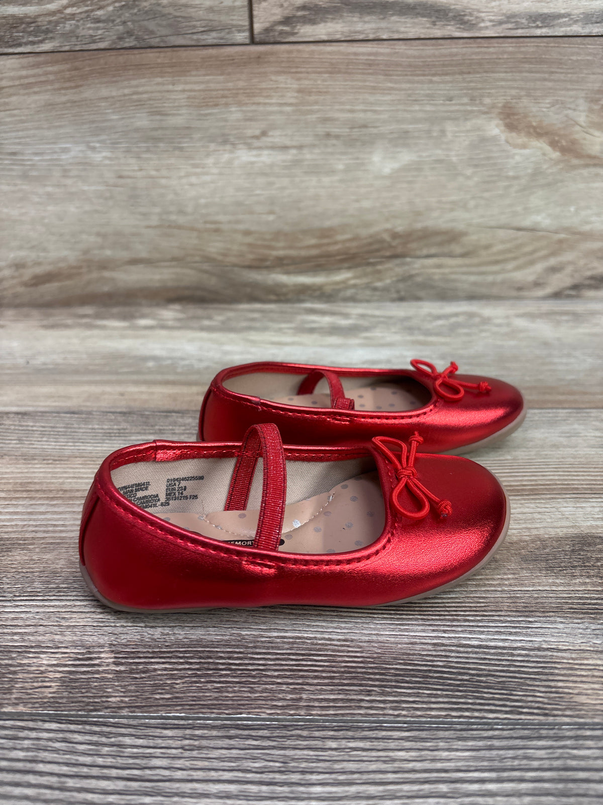 Wonder Nation Bow Ballet Flats Red sz 7c