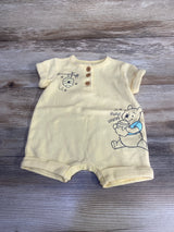 Disney Baby Henley Winnie The Pooh Shortie Romper Yellow sz 3m