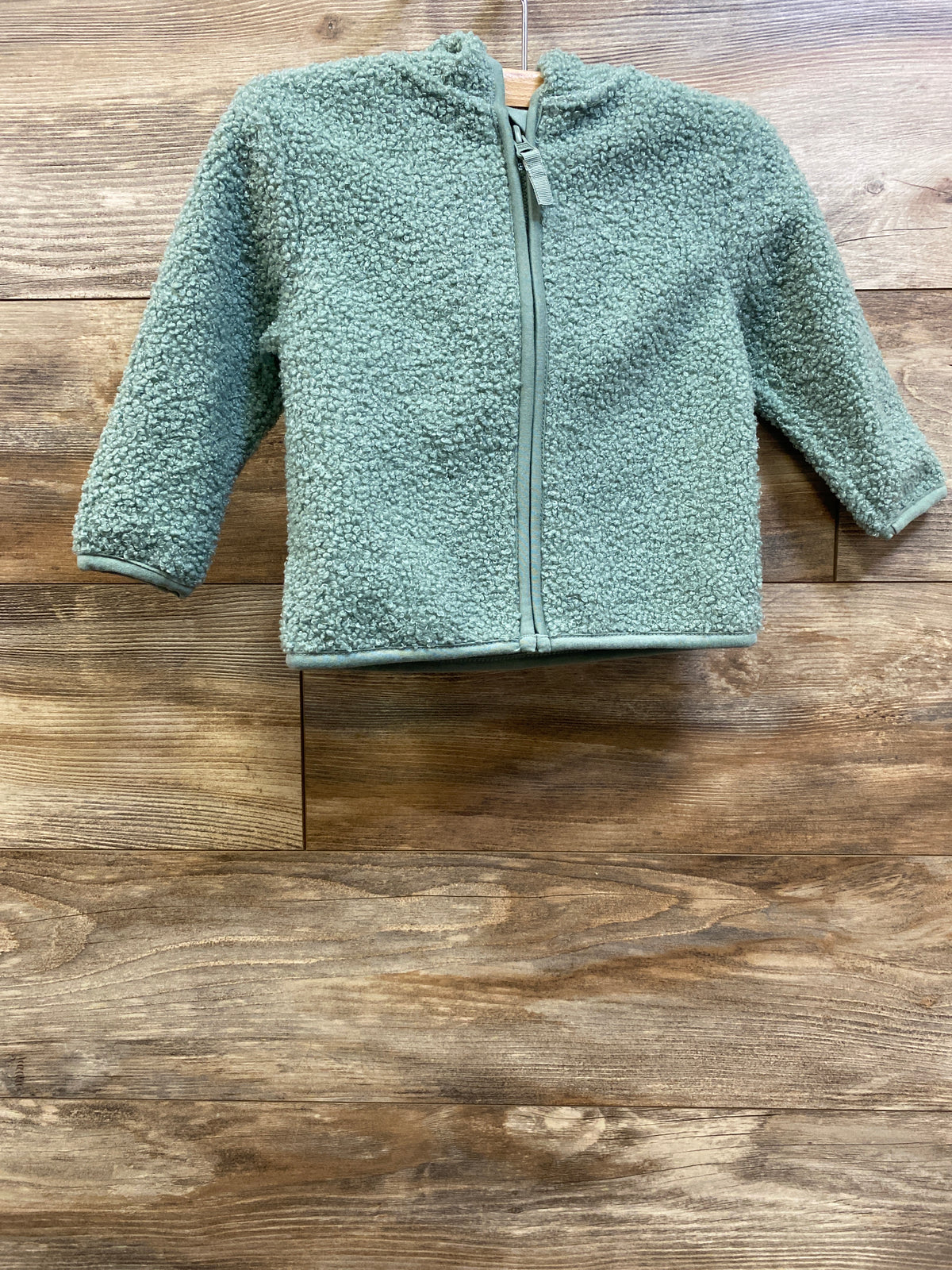 Wonder Nation Teddy Fleece Jacket Green sz 18m