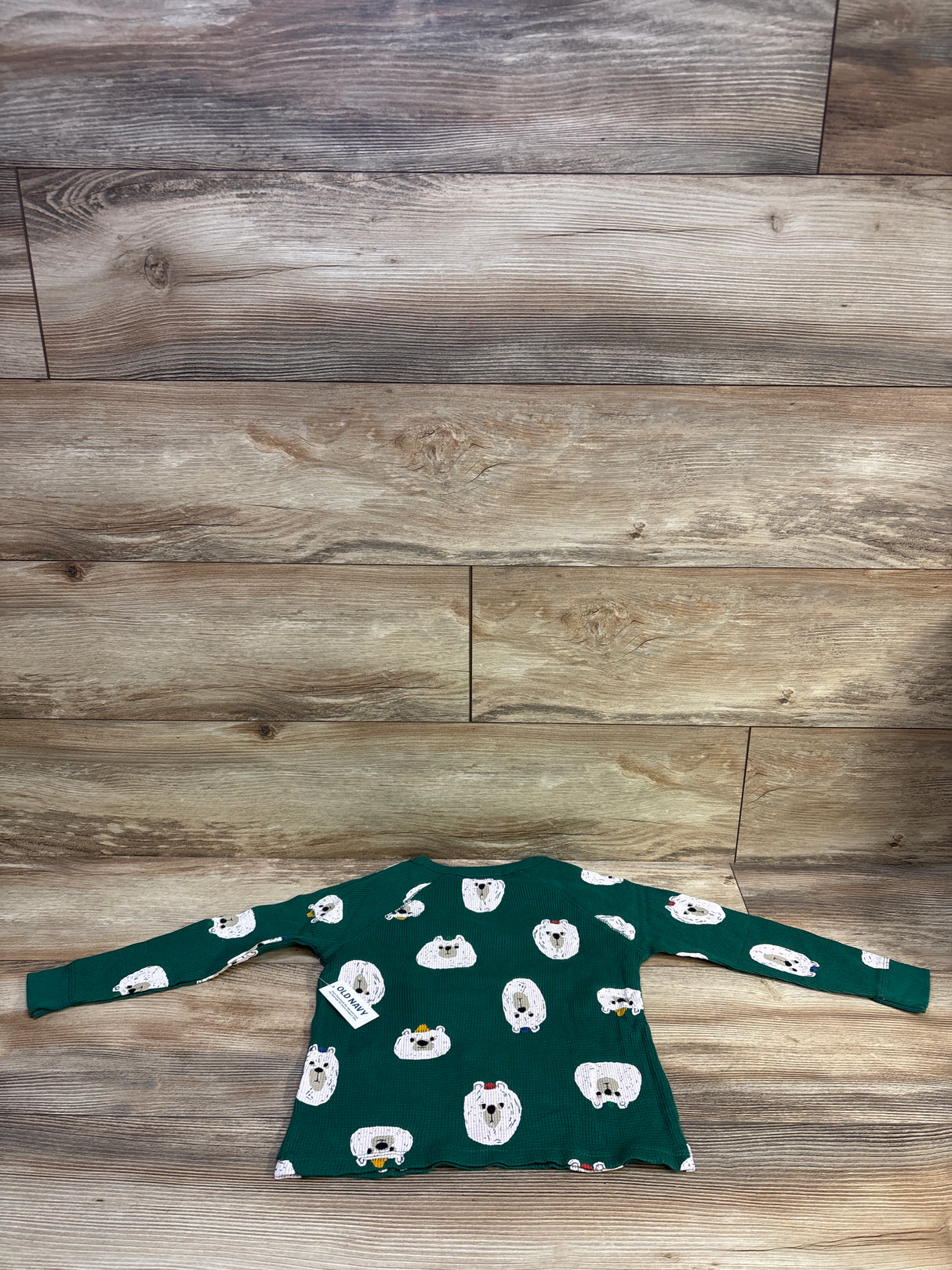 NEW Old Navy Waffle Knit Shirt Green sz 4T