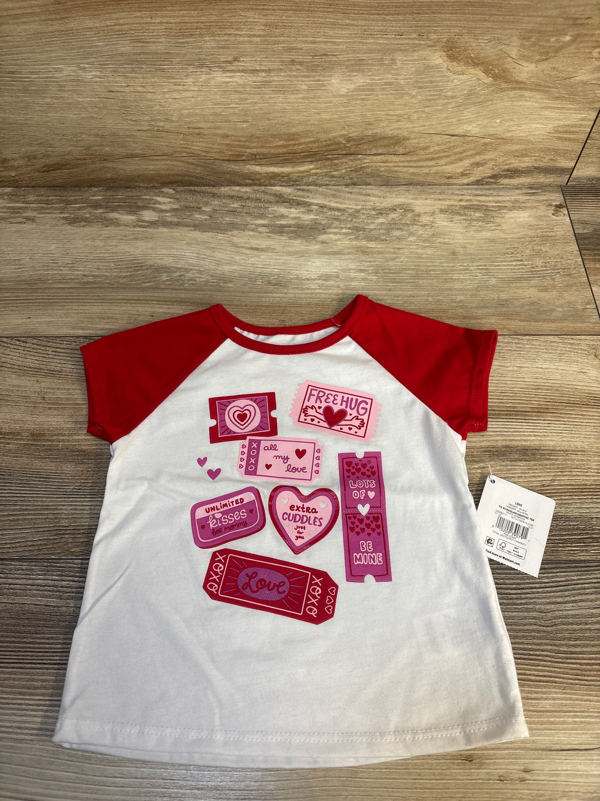 NEW Way To Celebrate Valentines Day Shirt Red sz 18m