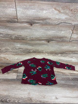 Old Navy Christmas Dino Thermal Shirt Maroon sz 2T