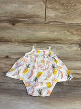 Carter's Fruit Print Bodysuit Dress White sz 12m
