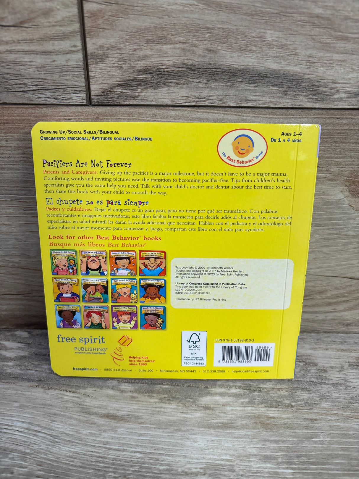Pacifiers Are Not Forever / El Chupete no es para Siempre Board Book