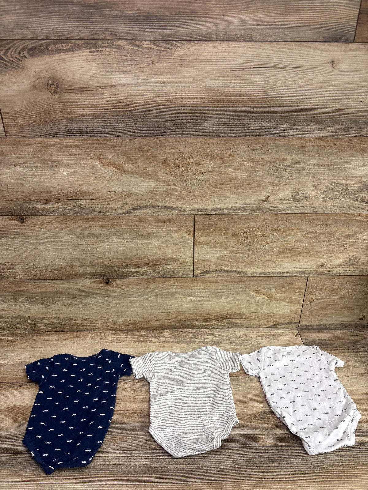 Kiddiezoom 3pk Bodysuits White sz 3m