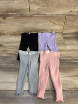 Cozy Pixies 4pk Ribbed Leggings Pink sz 3-6m