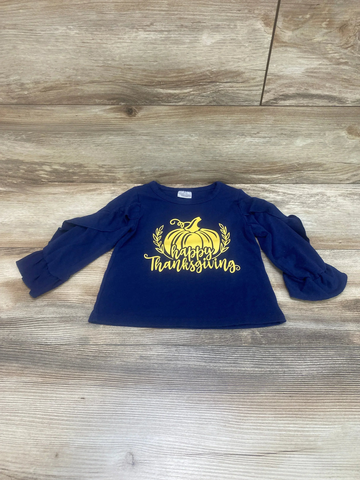 Happy Thanksgiving Shirt Navy sz 12-18m - Me n Mommy To Be