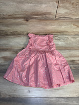 Simple Joys Heart Print Sleeveless Dress Pink sz 3T