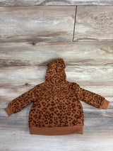 NEW Okie Dokie Leopard Print Full-Zip Hoodie sz 6m