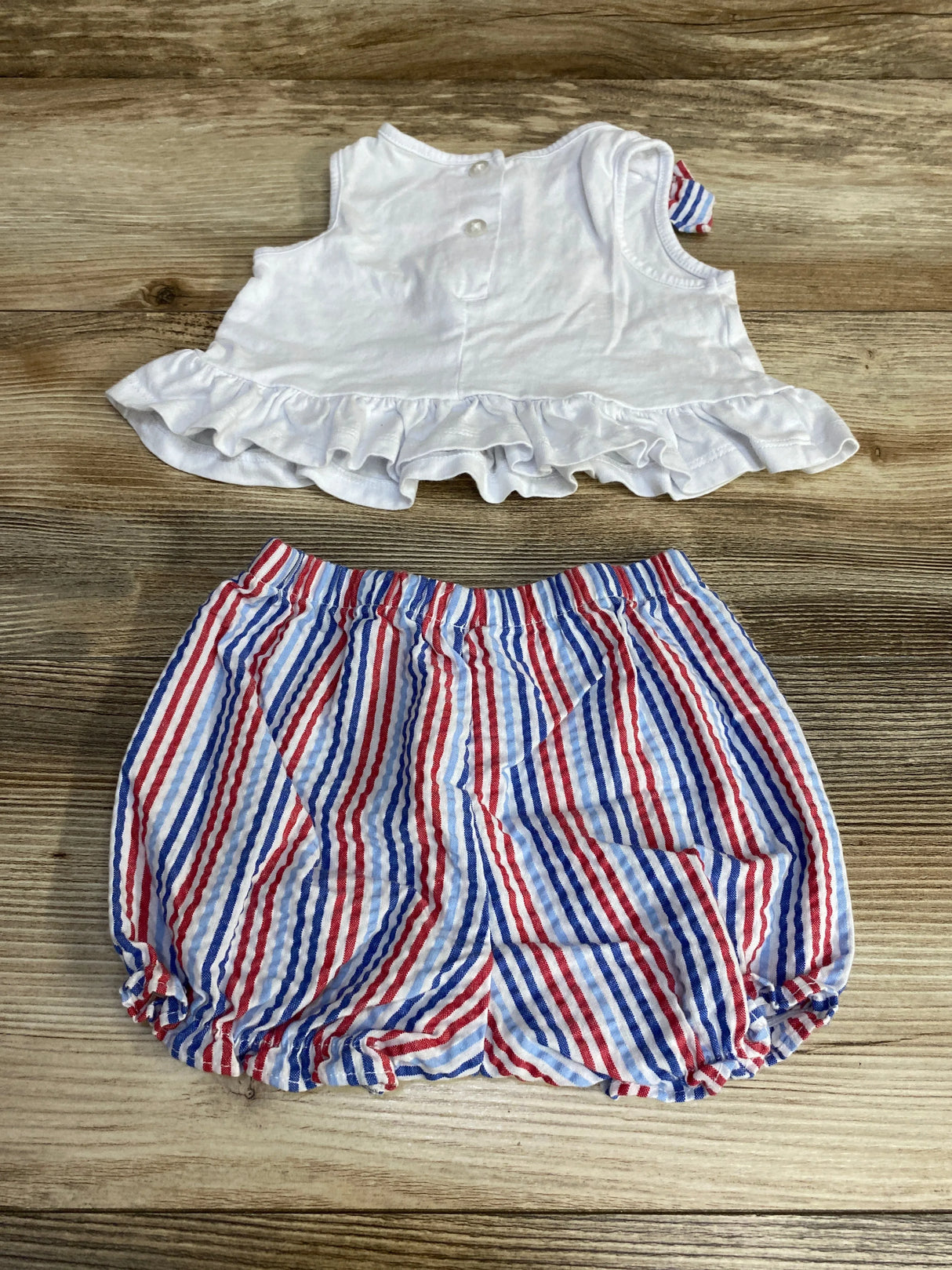 Goodlad 2pc My 1st 4th of July Top & Shorts Set White sz 12m
