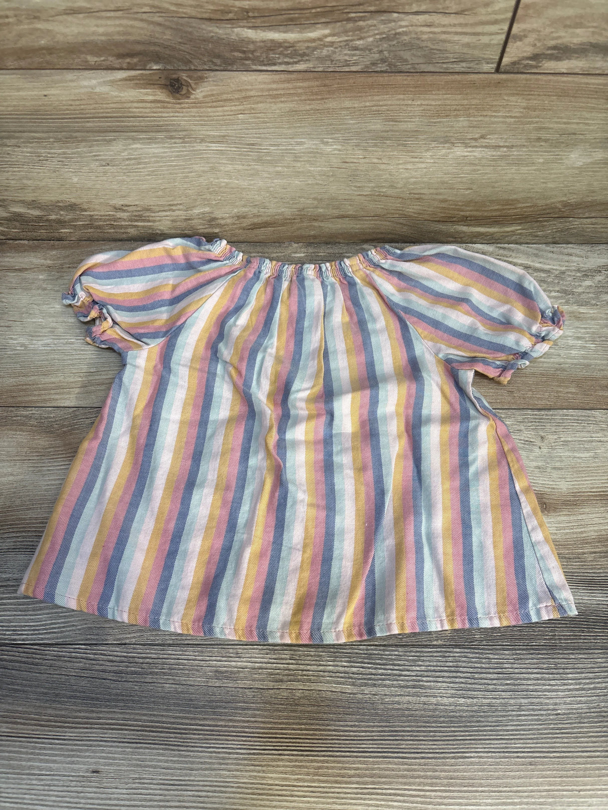 OshKosh Striped Puff Sleeve Shirt Multicolored sz 4T
