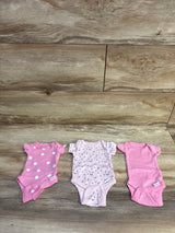 Gerber 3pk Bodysuits Pink sz Preemie