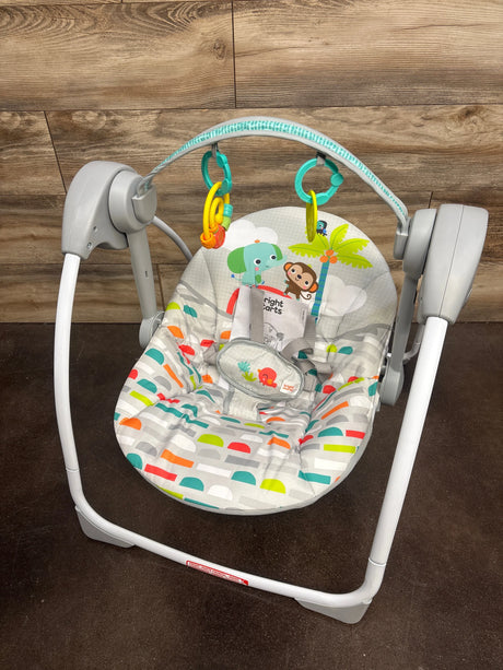 NEW Bright Starts Playful Paradise Portable Compact Baby Swing - Me n Mommy To Be