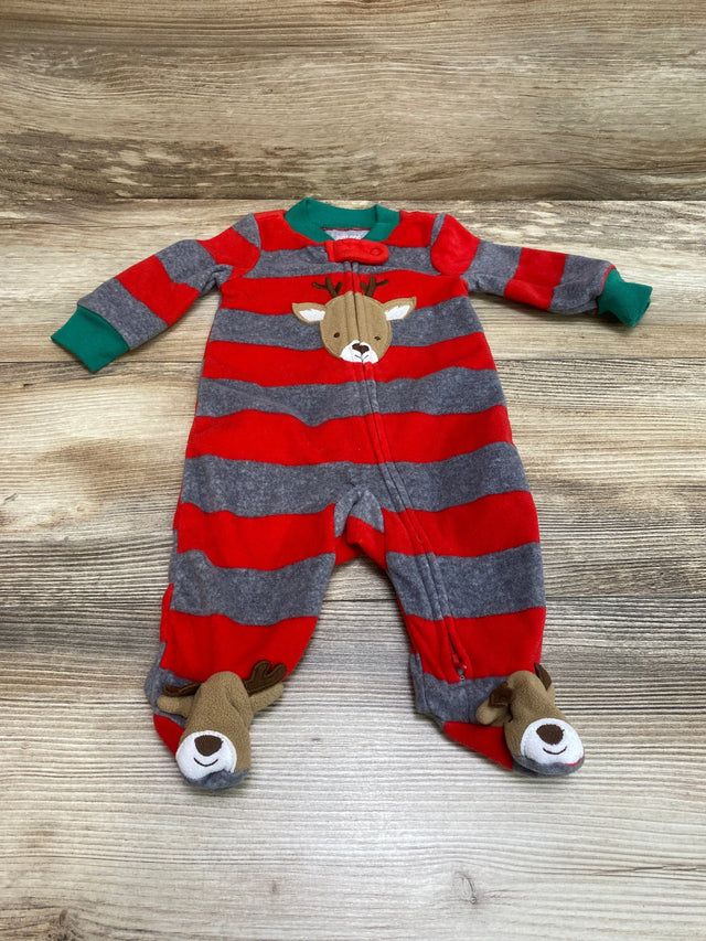 Just One You Striped Blanket Sleeper Red/Grey sz Newborn - Me n Mommy To Be