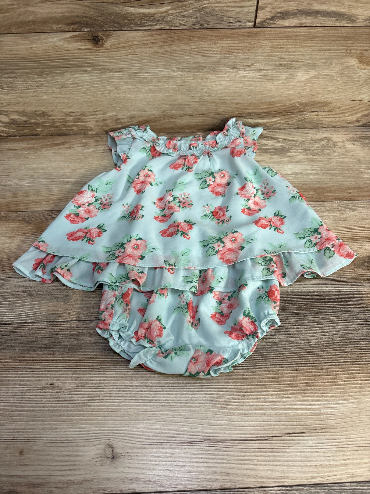 Janie and Jack 2pc Rose Chiffon Matching Set Mint sz 18-24m - Me n Mommy To Be