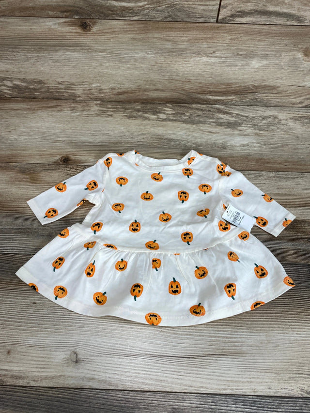 NEW Old Navy Pumpkin Peplum Shirt White sz 0-3m - Me n Mommy To Be