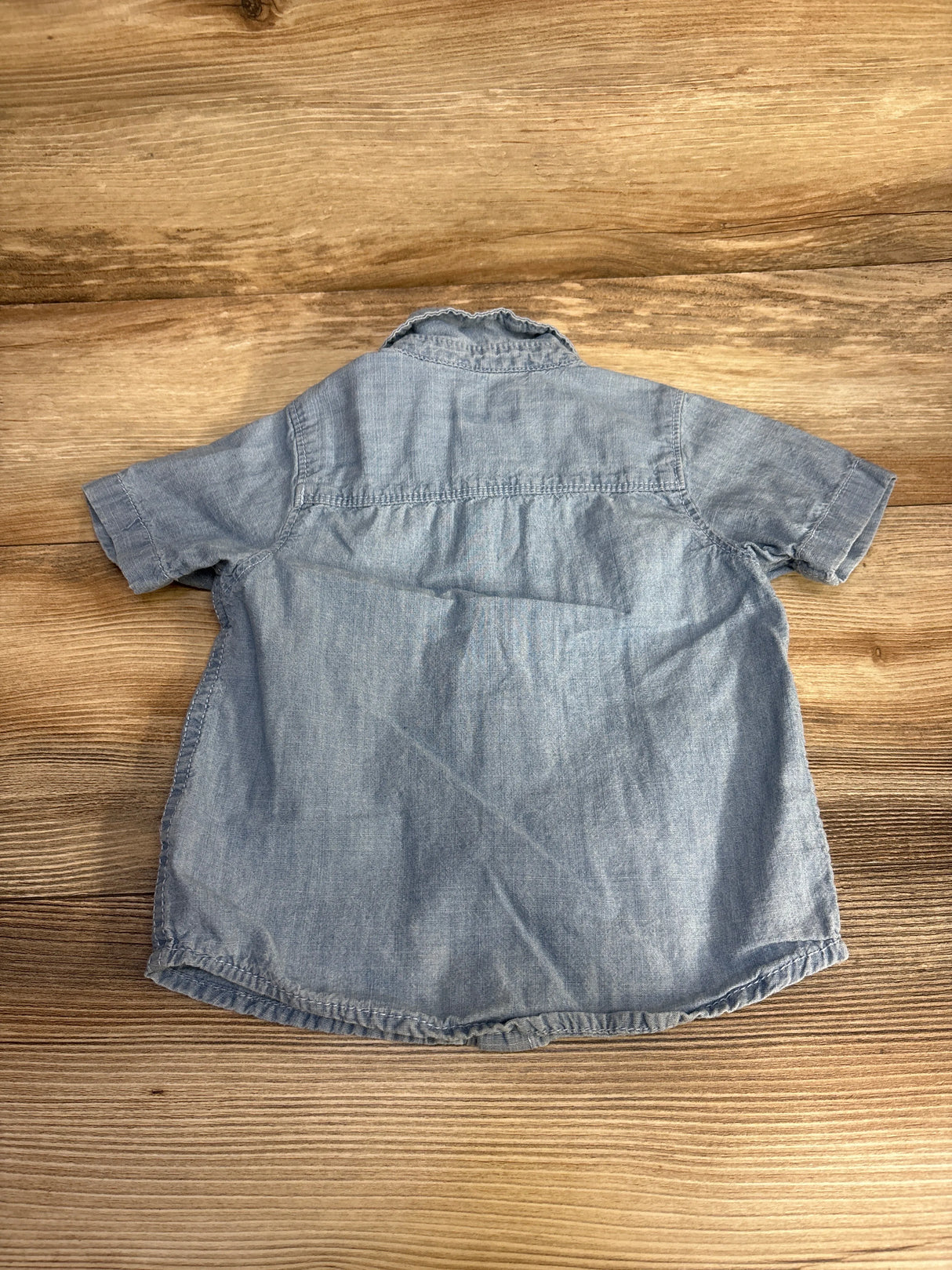 Oshkosh Chambray Button Up Shirt Blue sz 18m