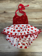 Textured Open Back Bubble Romper White sz 0-3m