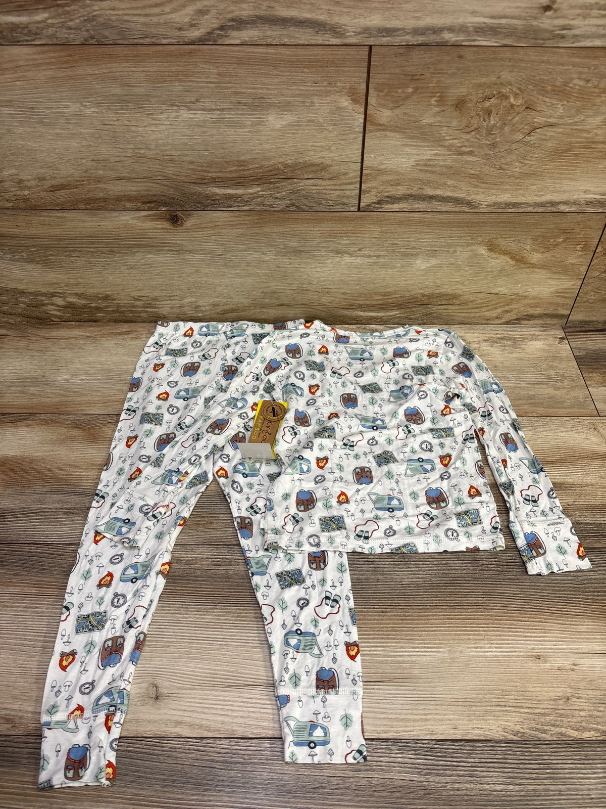 NEW Poppy & Clay 2pc Bamboo Pajama Set White sz 4T