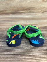 Carter's Brodie Flip Flops Dinosaurs Navy sz 1/2c