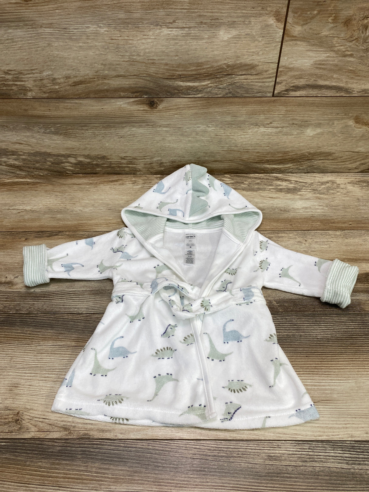 Just One You Dino Print Robe White sz 0-9m