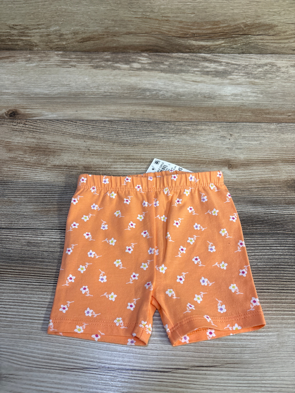 NEW First Impressions Floral Shorts Orange sz 6-9m