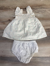 Cat & Jack 2pc Floral Dress & Bloomers White sz 12m