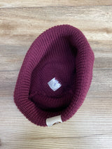 Knit Fold-Over Toddler Beanie Maroon