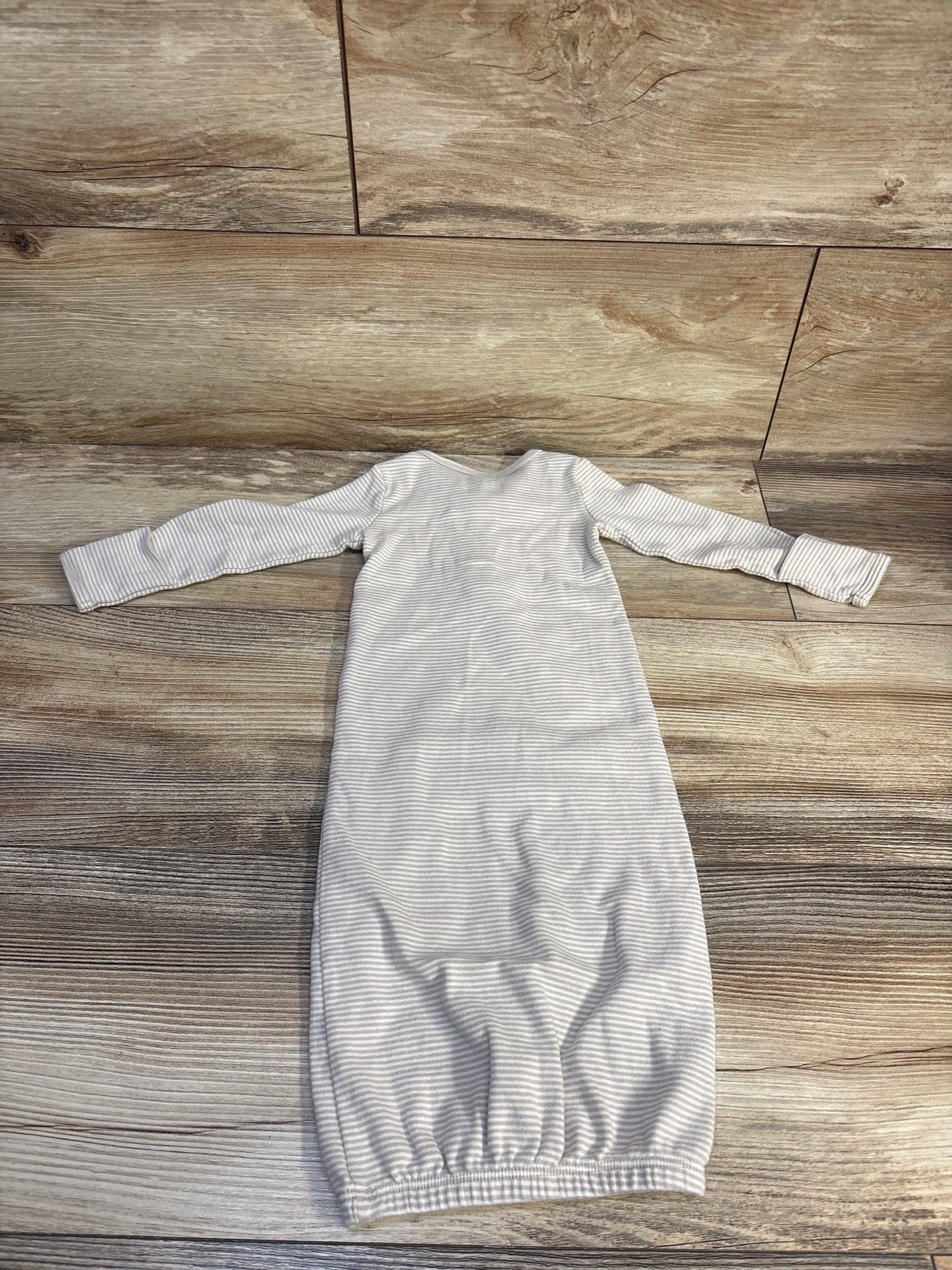 Carter's Striped Henley Sleeper Gown Oatmeal sz 3m