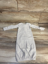 Carter's Striped Henley Sleeper Gown Oatmeal sz 3m