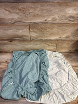 Joey + Joan 2pk Fitted Bassinet Sheets Green ~ 20x30''