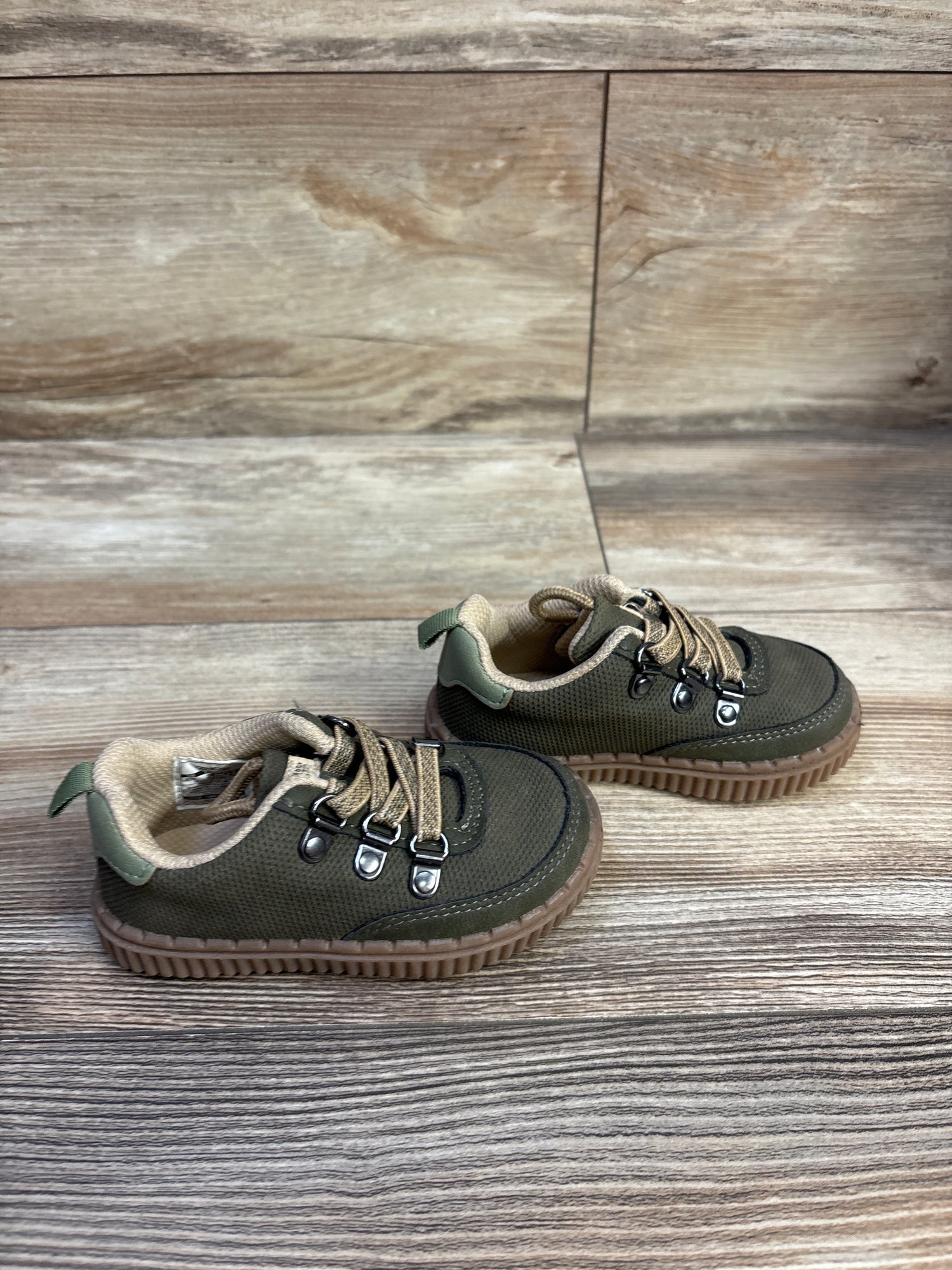 OshKosh Heidy Toddler Boys' Casual Slip-On Sneakers Olive sz 5c
