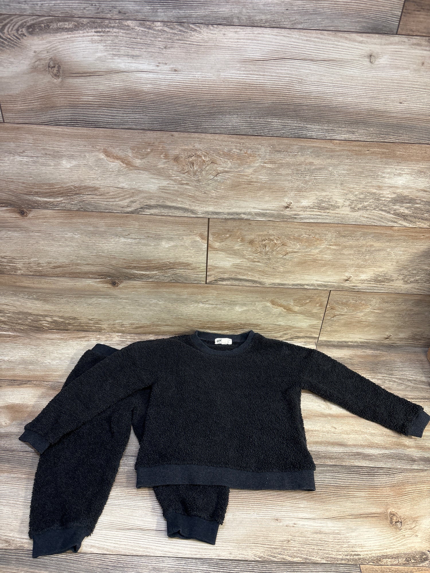 Monica + Andy 2pc Sherpa Pullover Sweatshirt & Pants Set Black sz 4T